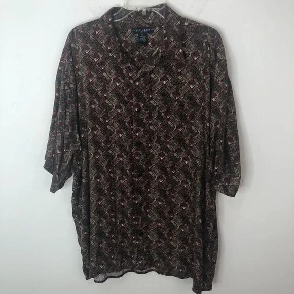 Vintage Ivy Crew Classics Mens Size XL Button-Up Shirt Front Pocket ***FLAW*** - Picture 2 of 12